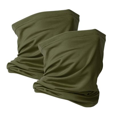 VULKIT 2 Pack Neck Gaiter Face Mask Scarf Reusable Bandanas Tube UV Protection Headwear Balaclava Outdoor Sport for Men and Women Green