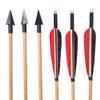 MILAEM 6 pcs 31" Traditional Archery Wooden Arrows Handmade Wood Shaft with 5 inch Turkey Feather and Broadheads for Recurve Bow or Longbow (Color 5) view 3