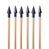 MILAEM 6 pcs 31" Traditional Archery Wooden Arrows Handmade Wood Shaft with 5 inch Turkey Feather and Broadheads for Recurve Bow or Longbow (Color 5) view 4