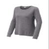 SPORT-TEK Women's Exchange 1.5 Long Sleeve Crew Grey Heather view 1