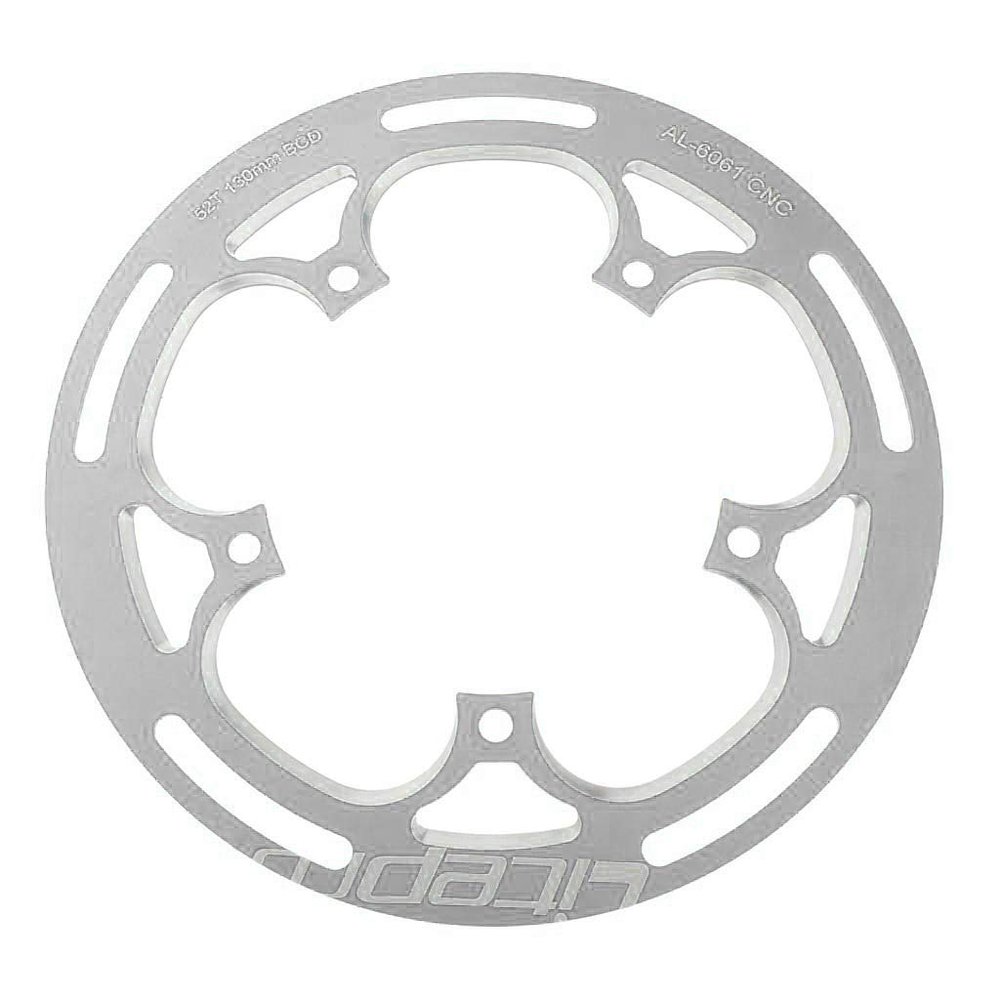 LoveinDIY 52T Bicycle Chainring Guard, BCD 130mm Mountain Bike Crank Chain Ring Repair Parts, Easy to Install and Fits Time Use, Silver