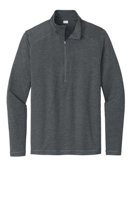 SPORT-TEK Women's Exchange 1.5 Long Sleeve Half Zip, Graphite Heather, X-Small