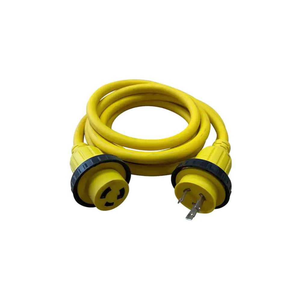 SFEG Halex, 31250, 50 FT. Marine Shore Power Extension Cord for Boats, Campers, or RVs, 30 Amp, 125 Volt, Yellow
