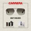 Carrera CA152/S 06LB/HA 60MM Ruthenium/Brown Gradient Square Sunglasses For Men For Women +BUNDLE with ACCESSORY EYEWEAR KIT view 2
