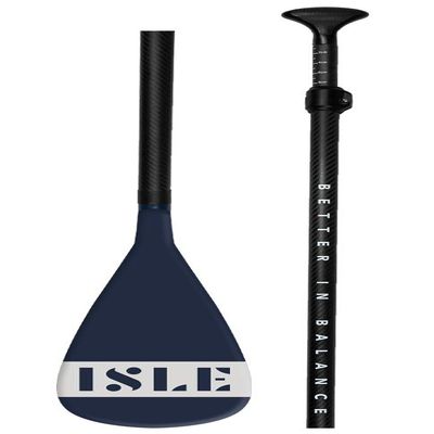 ISLE SUP Paddle (Adjustable 67-83")  2-Piece Carbon Shaft w/Nylon Blade for Paddle Boards