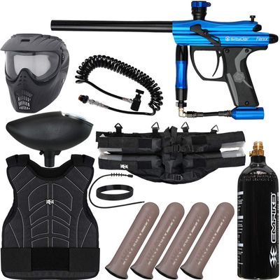 Action Village Kingman Spyder Fenix Light Gunner Paintball Gun Package Kit (Blue)