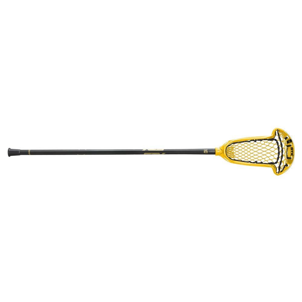 STX Lacrosse Axxis Complete Draw Stick with Crux Mesh Pro Pocket, Yellow