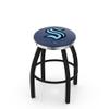 Officially Licensed NHL 25" L8B2C Seattle Kraken Swivel Bar Stool with Chrome Accent Ring view 1