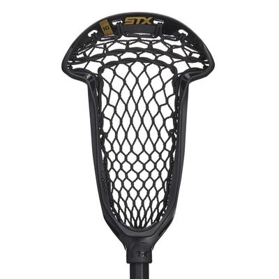 STX Lacrosse Axxis Strung Draw Head with Crux Mesh Pro Pocket, Black