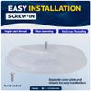 Five Oceans 5" Boat Hatch, Marine Round Inspection Deck Plate Hatch with Detachable Clear Lid, UV-Resistant ABS White Plastic, for Pontoon, Fishing Boat, Bass Boat, Yacht, RVs, Caravan - FO4464 view 4