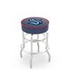 Officially Licensed NHL 25" L7C1 Seattle Kraken Double-Ring Chrome Swivel Bar Stool view 1