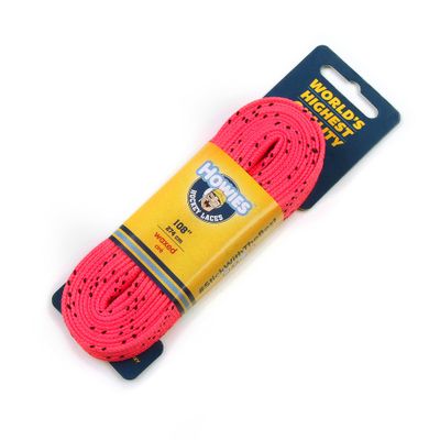 Howies Hockey Skate Laces - 1 Pack - Colored Wax (Choose Your Color) for Youth, Junior and Senior Skates. Premium Quality Used by Athletes of All Ages; Minor, Pro. Crafts (Pink, 108.0")