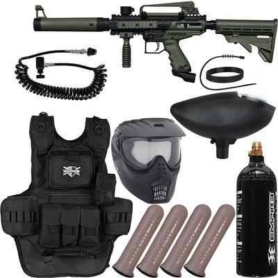 Action Village Tippmann Cronus Basic & Tactical Heavy Gunner Paintball Gun Package Kit (Tactical - Olive/Black)