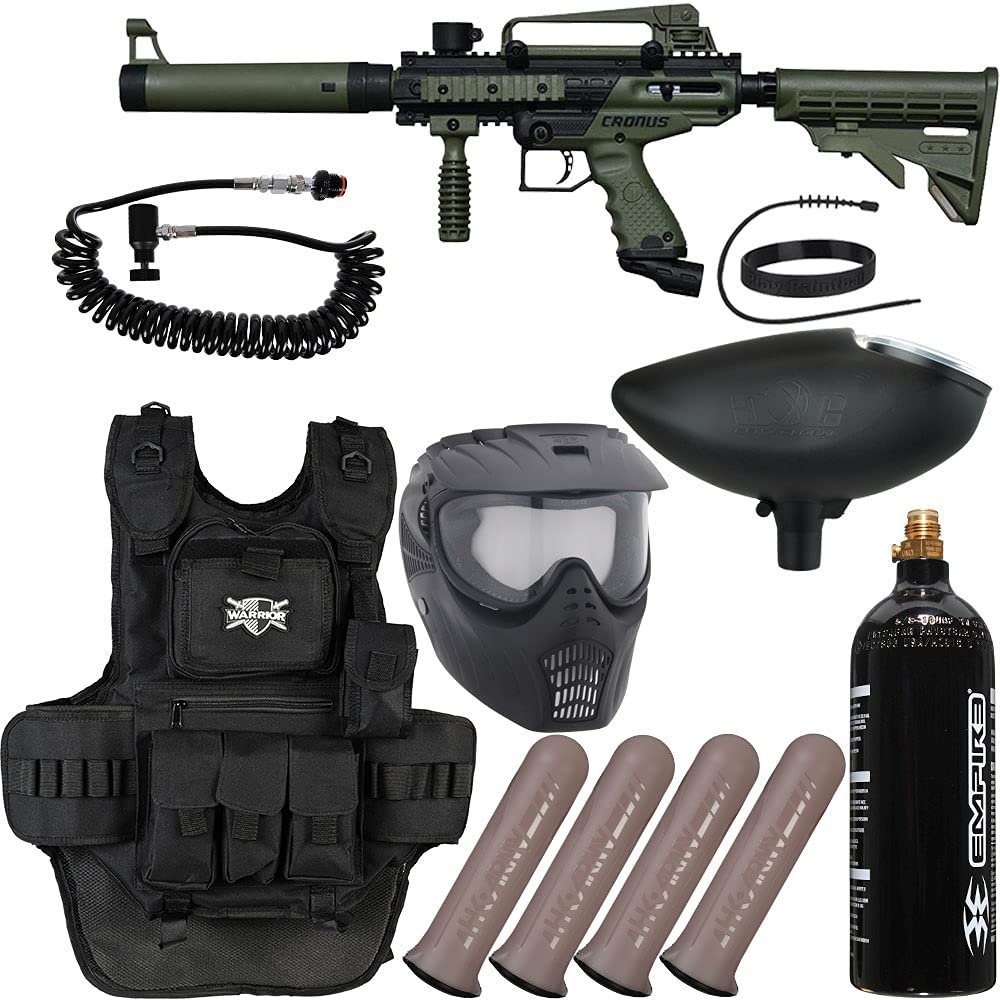 Action Village Tippmann Cronus Basic & Tactical Heavy Gunner Paintball Gun Package Kit (Tactical - Olive/Black)