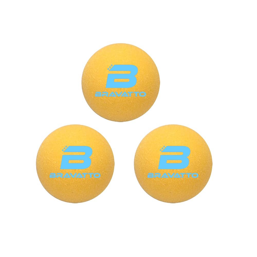 Bravatto Pro Foosball Balls Professional Tournament Quality - Just Like The Pros Use, Official Regulation Size - Set of 3 Urethane Foosballs (Yellow)
