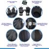 Fit Active Sports New Grip 2.0 Ventilated Weight Lifting Workout Gloves with Wrist Wraps for Gym Exercise, Weightlifting, Pull Ups - for Men & Women (S) view 2