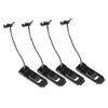 4 Pieces Surfboard Surfing Fins Clip Skeg Lock Fin Buckle Accessaries Black view 1