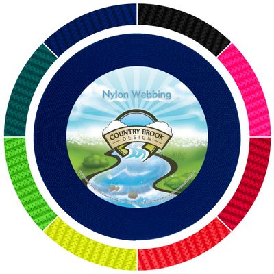 Country Brook Design - Royal Blue Reflective Nylon Webbing (3/4 Inch, 20 Yards)