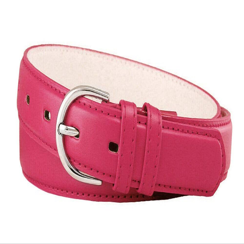 188 Women's Belts Ladies Fashion Skinny Soft Dress Casual Leather Belt 1-1/8" (30mm) wide (Pink, XL)