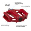 SHIMANO PD- EF202 Casual Riding Flat Pedal, Red, One Size view 2