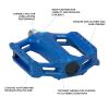SHIMANO PD- EF202 Casual Riding Flat Pedal, Blue, One Size view 2