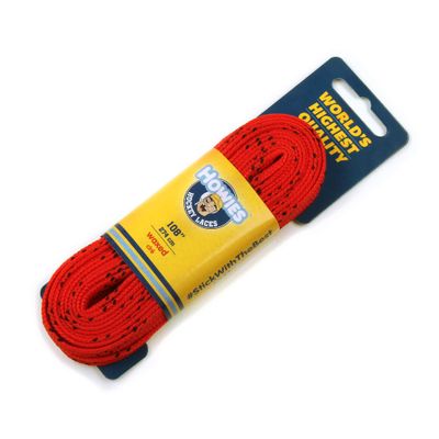 Howies Hockey Skate Laces - 1 Pack - Colored Wax (Choose Your Color) for Youth, Junior and Senior Skates. Premium Quality Used by Athletes of All Ages; Minor, Pro. Crafts (Red, 120.0")