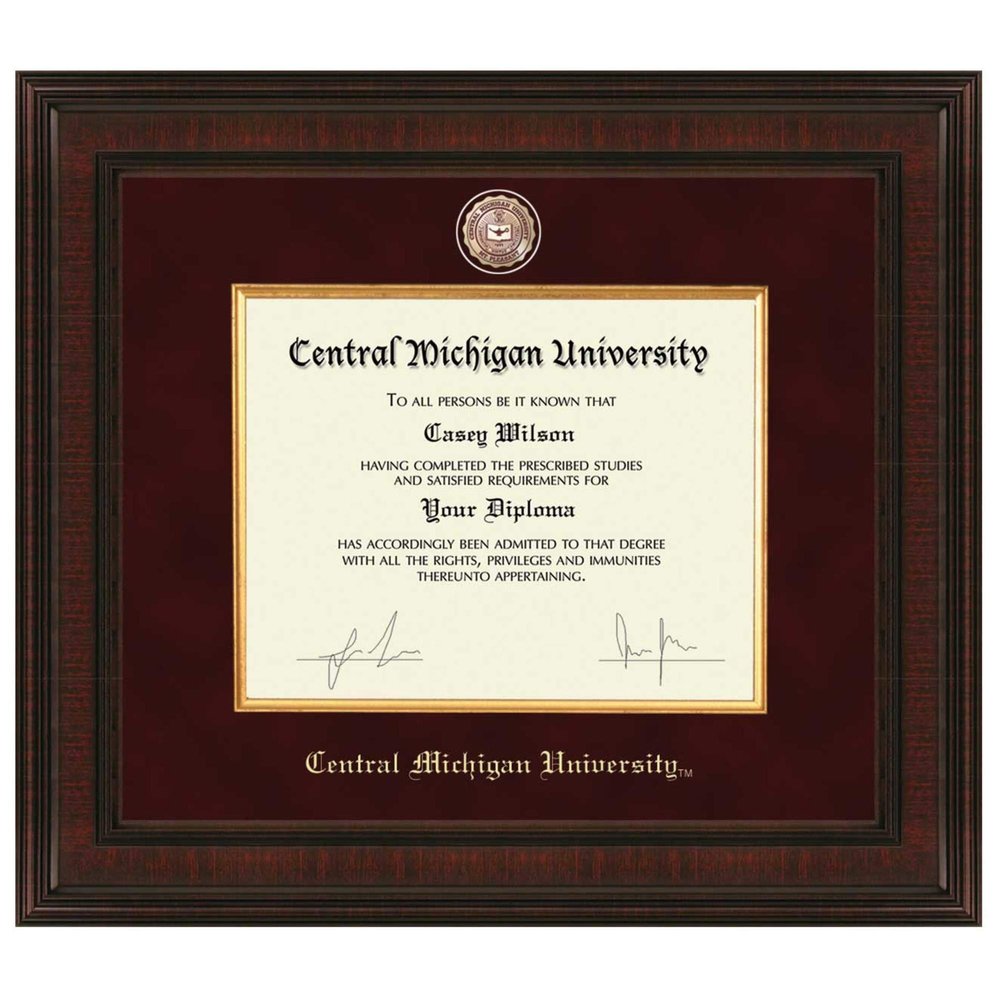 M. LA HART Central Michigan Diploma Frame - Excelsior