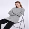PEHMEA Women's Winter Warm Sherpa Lined Fleece Sweatshirt Crewneck Sport Pullover Loungewear Tops(Light Grey-XL) view 2