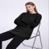 PEHMEA Women's Winter Warm Sherpa Lined Fleece Sweatshirt Crewneck Sport Pullover Loungewear Tops(Black-XL) view 2
