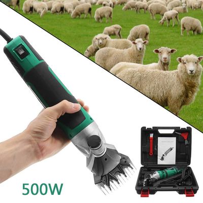 500W Professional Heavy Duty Electric Sheep Shears Clippers with 6 Speed, for Sheep Alpacas Llamas and Large Thick Coat Animals (Green)