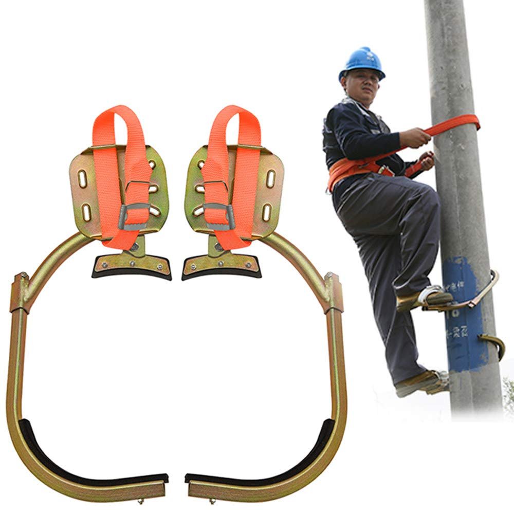 GBHJJ Pole Climbing Spikes, Non-Slip Tree Crampon Climbing Aid, Tree Climbing Artifact is Easy to Use, Used for Fruit Monitoring, Monitoring and Climbing,400Model