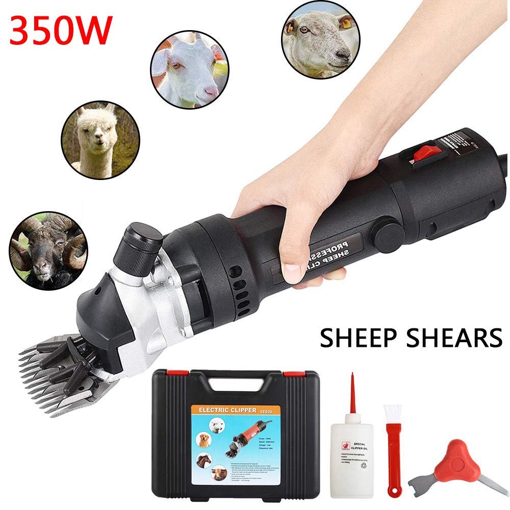 GBHJJ 350W Sheep Shears Professional Electric Animal Grooming Clippers for Sheep Alpacas Llamas and Large Thick Coat Animals, with Grooming Carrying Case