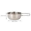 BESPORTBLE Picnic Tools Camping Tableware Stainless Steel Cup and Pot Camping Skillet BBQ Kits Barbecue Picnic Cup Tableware Frying Foldable Cooking Pot 5 Piece Set Bowl view 3