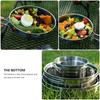 BESPORTBLE Picnic Tools Camping Tableware Stainless Steel Cup and Pot Camping Skillet BBQ Kits Barbecue Picnic Cup Tableware Frying Foldable Cooking Pot 5 Piece Set Bowl view 4