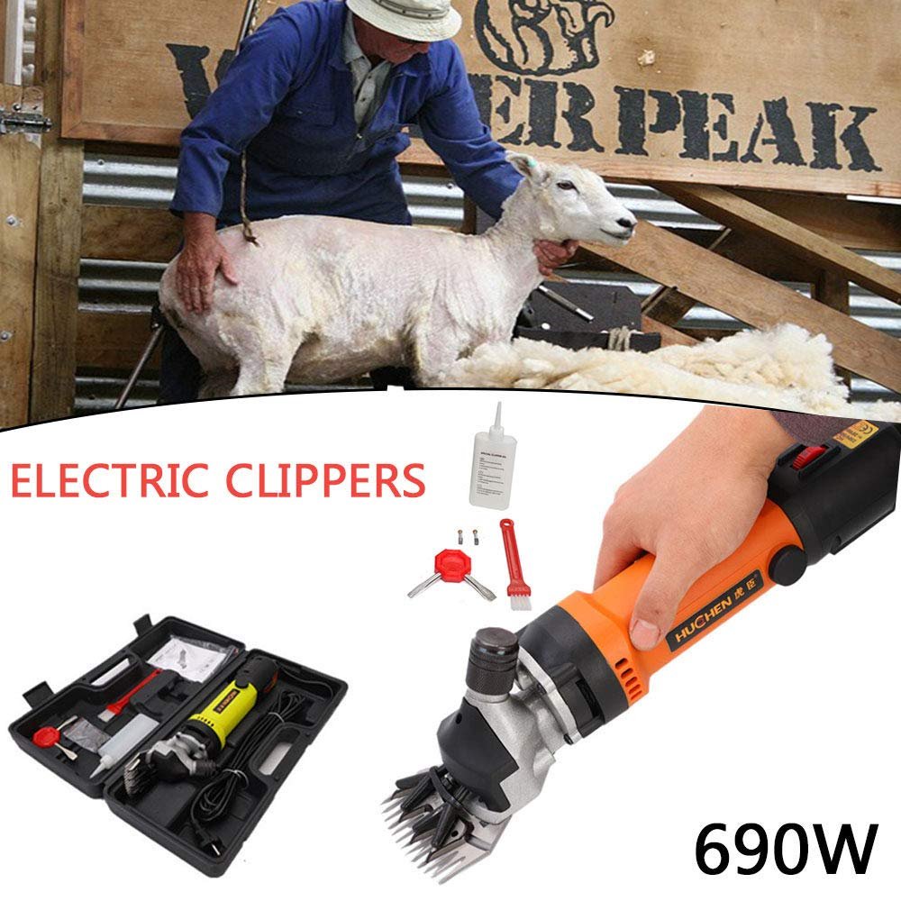GBHJJ 110V 690 W Professionnel Lectrique Tondeuse Mouton Cisailles Laine Cisaillement BTail Moutons ChVre Animal Cheveux Fourrure Cisaillement (Orange)