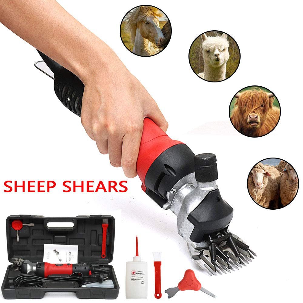 690W Professional Sheep Shears, 6 Speed Sheep Shears Electric Clippers for Goats, for Goats, Alpacas, Llamas, Farm Livestock Fur Livestock Support for Hair Fur Grooming