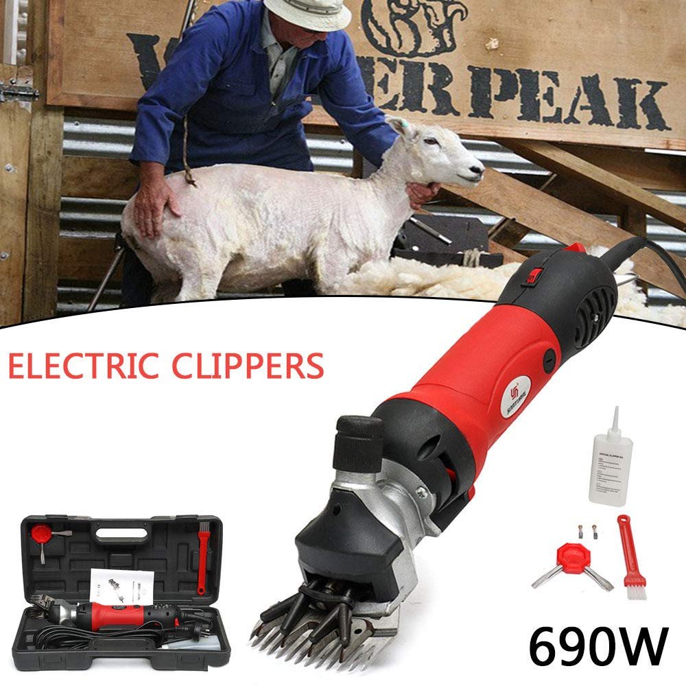 GBHJJ 110V 690W Sheep Shears Professional Electric Animal Grooming Clippers, for Cattle and Horses Thick Skin and Heavy Animals, Farm Animal Hair Grooming