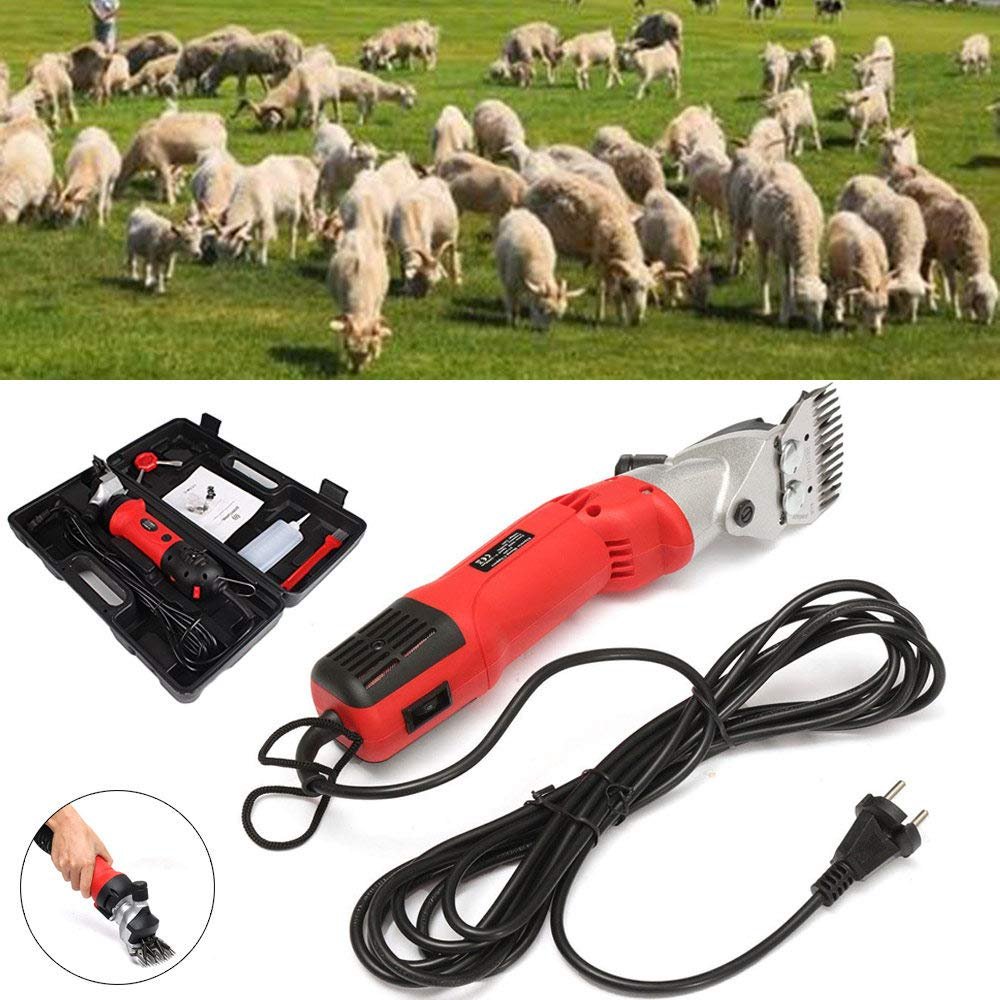 GBHJJ 110V 500W Professional Electric Farm Supplies Animal Grooming Shearing Clipper Sheep Goat Shears, Farm Supplier (Red)