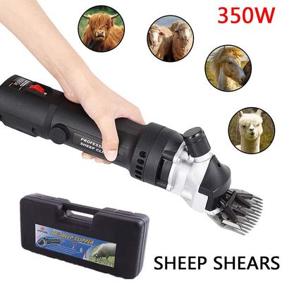 350W Professional Heavy Duty Electric Sheep Shears Clippers with 6 Speed for Shearing Goats, Thick Coat and Heavy Duty Animals (Black)