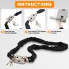 MACHSWON Universal Bike Lock,Bicycle Motorcycle Chain Lock, High Security Bicycle Lock,-Theft Bike Chain Lock Heavy Duty Motorbike Bicycle Bike Chain Lock for Bicycle Motorcycle,26x100cm view 4
