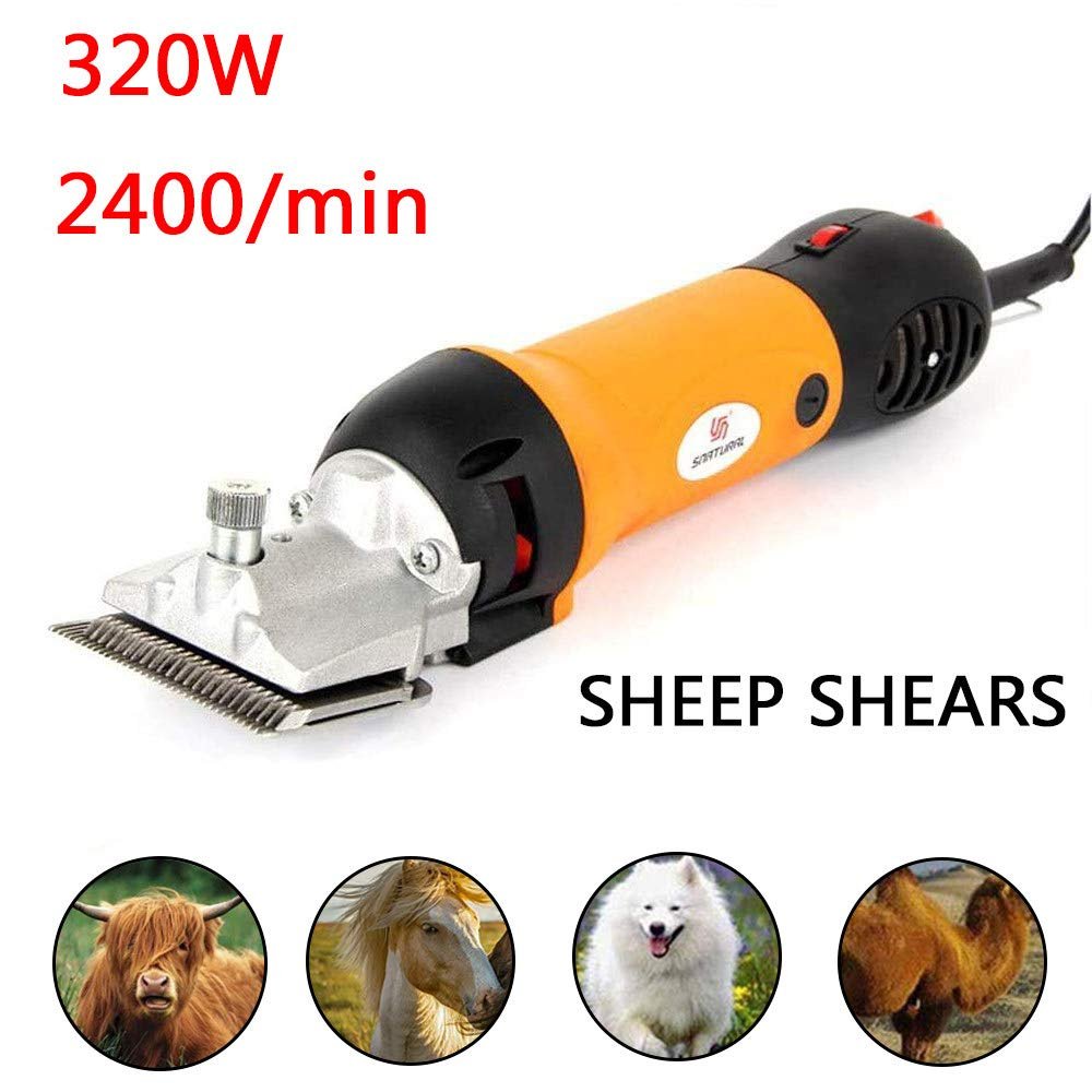 GBHJJ 320W Sheep Shears Professional Electric Animal Grooming Clippers for Sheep Alpacas Llamas and Large Thick Coat Animals, 6 Speeds Heavy Duty Farm Livestock Haircut Trimmer