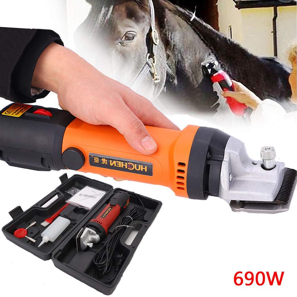 GBHJJ 690W Professional Sheep Shears, Electric Farm Supplies Animal Grooming Shearing Clipper Sheep Goat Shears, Farm Supplier (Orange)