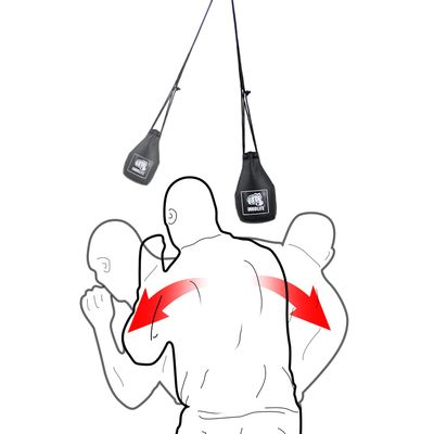 INNOLIFE Boxing Slip Bag, Boxing Dodge Hide Speed Bag Maize Ball Leather Ball for Reflex Training, Kickboxing, MMA Pendulum Training (Filler Already Included)