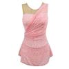 Women Figure Skating Dress Competition Costume Rhythmic Shiny Rhinestones Cracked Ice Skating Leotard Dress Pink view 1