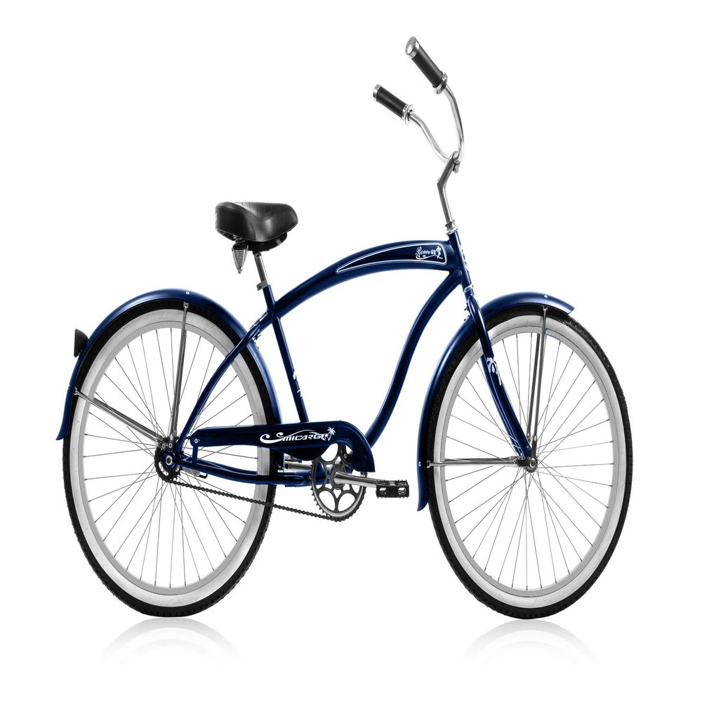 MICARGI 26 Retro Beach Cruiser Bike Coaster Brakes for Female (Dark Blue)