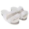 1pair Thick-soled Rhinestone Plush Slippers for Women Warm and Soft Indoor Footwear Cozy Winter Home Slippers Stylish Non-slip Design for Bedroom and Living Room view 1