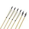 MILAEM 6 pcs 31" Traditional Archery Wooden Arrows Handmade Wood Shaft with 5 inch Turkey Feather and Broadheads for Recurve Bow or Longbow (Color 6) view 1