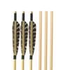 MILAEM 6 pcs 31" Traditional Archery Wooden Arrows Handmade Wood Shaft with 5 inch Turkey Feather and Broadheads for Recurve Bow or Longbow (Color 9) view 2