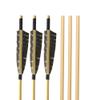 MILAEM 6 pcs 31" Traditional Archery Wooden Arrows Handmade Wood Shaft with 5 inch Turkey Feather and Broadheads for Recurve Bow or Longbow (Color 7) view 2