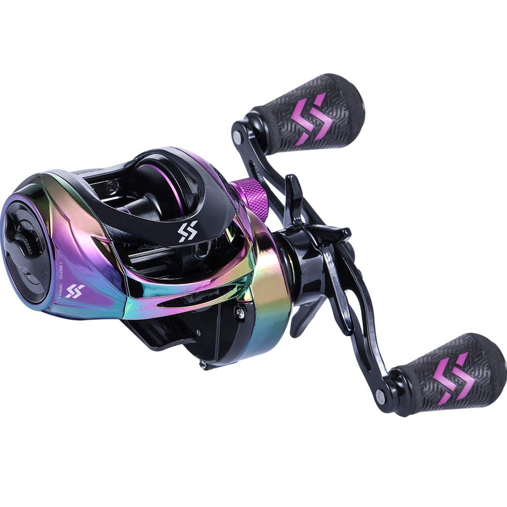 Sougayilang Baitcasting Reels - Colorful Fishing Reel, 8.01 Gear Ratios, 9+1 BB, Magnetic Braking System - Left Handed